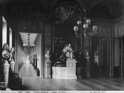 Comedie Francaise, view of the foyer, before 1902 by Adolphe Giraudon